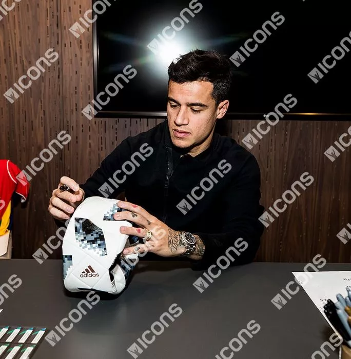 Philippe Coutinho Signed 2018 FIFA World Cup Telstar 18 Football