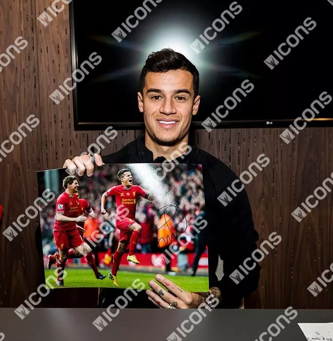 Philippe Coutinho Signed Liverpool Photo: Goal Vs Manchester City