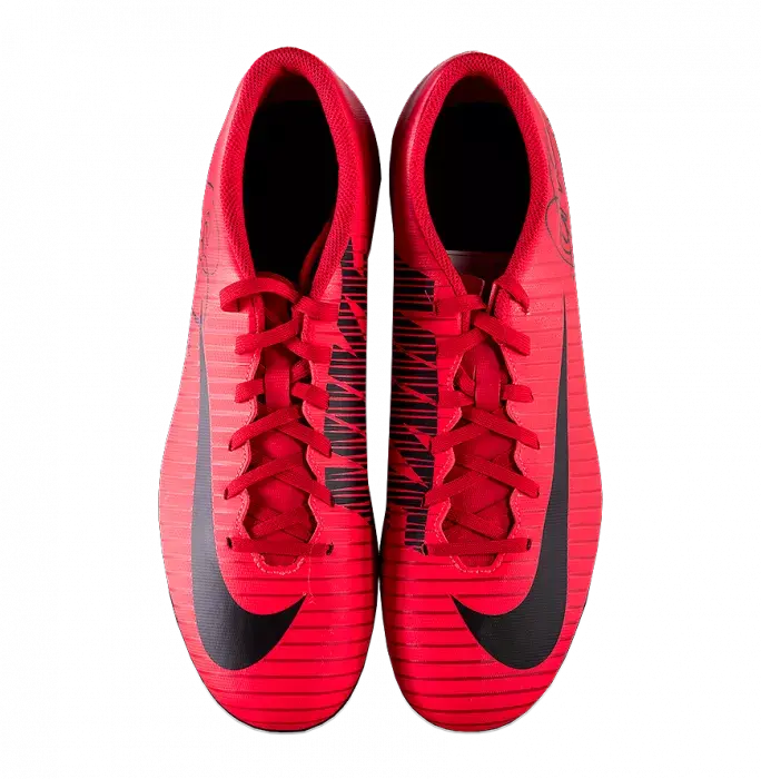 Philippe Coutinho Signed Red And Black Nike Mercurial Boot In Acrylic Case