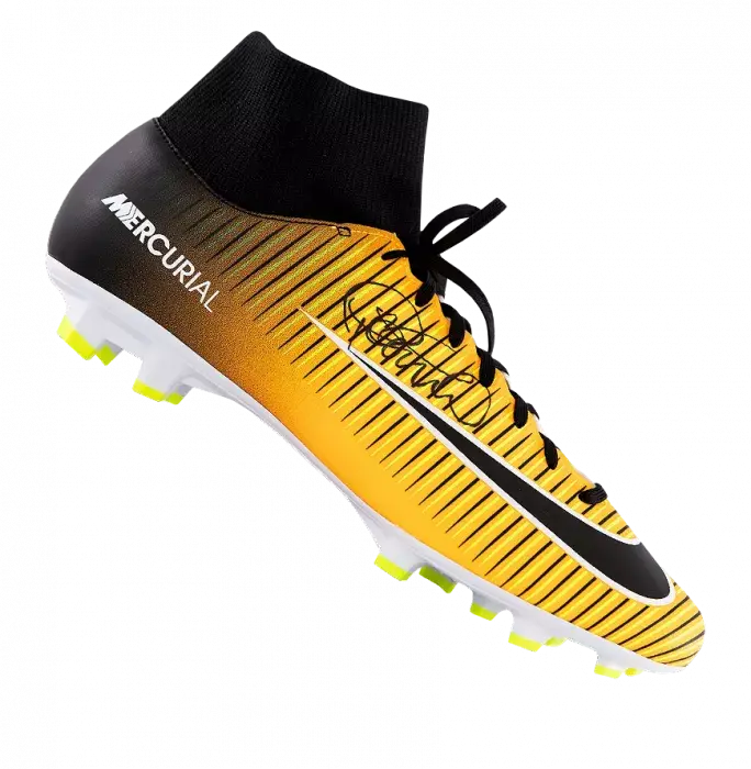 Philippe Coutinho Signed Yellow And Black Nike Mercurial Boot