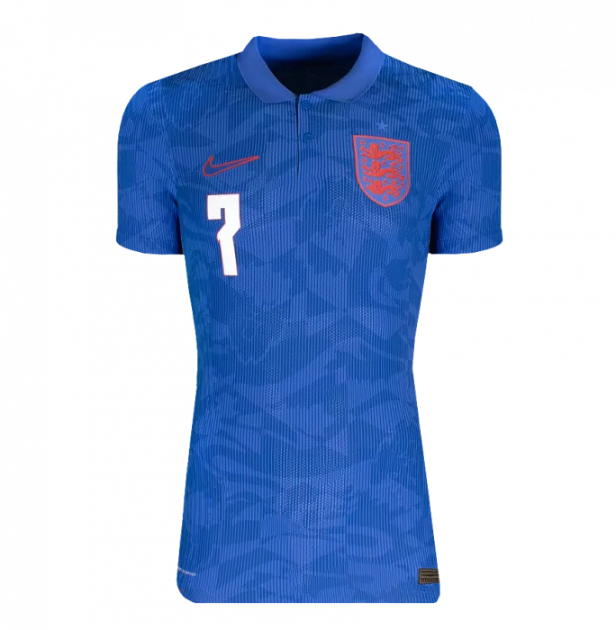 PLAYER ISSUE Jack Grealish Back Signed England 2020-21 Away Shirt In Hero Frame: Option 1