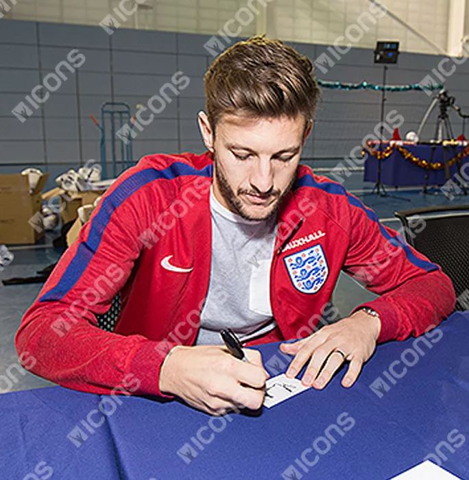 PRE-FRAMED Adam Lallana Official England Signed Card And Photo Frame: Goal Vs Scotland