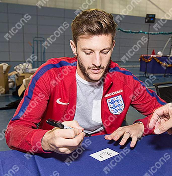 PRE-FRAMED Adam Lallana Official England Signed Card And Photo Frame: Goal Vs Scotland