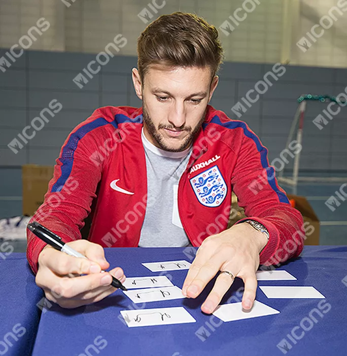 PRE-FRAMED Adam Lallana Official England Signed Card And Photo Frame: Goal Vs Scotland