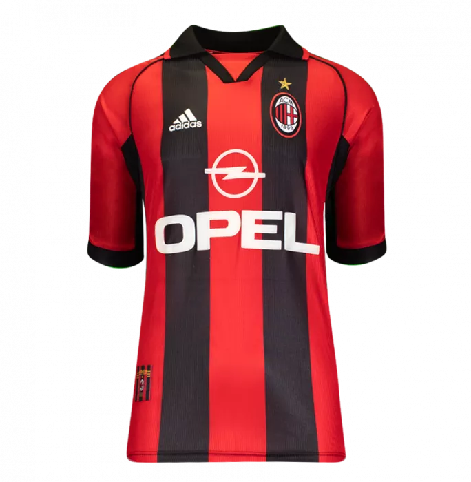 Pre-Framed Andriy Shevchenko Official UEFA Champions League Back Signed And Hero Framed AC Milan 1998-99 Home Shirt