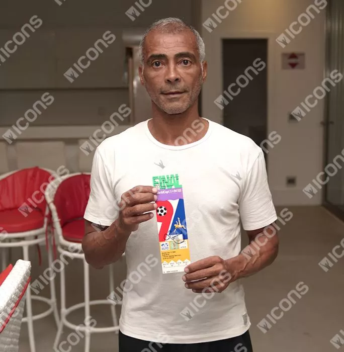 PRE-FRAMED Romario Signed And Framed 1994 FIFA World Cup Final Ticket