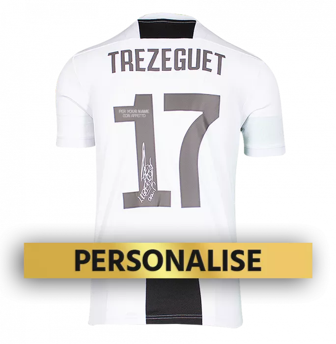 PRE-ORDER David Trezeguet Signed And Personally Dedicated Juventus Home Shirt
