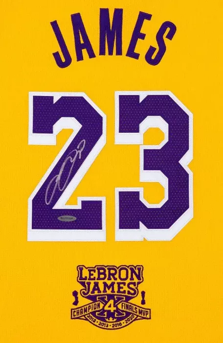 PRE-ORDER LeBron James Signed Los Angeles Lakers Home Jersey: 4x Champion 4x Finals MVP Edition