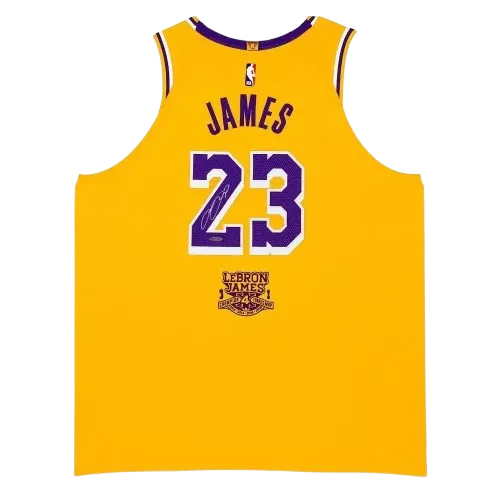 PRE-ORDER LeBron James Signed Los Angeles Lakers Home Jersey: 4x Champion 4x Finals MVP Edition