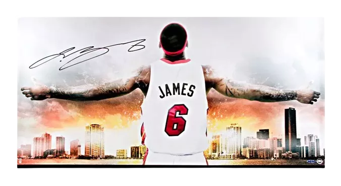 PRE-ORDER LeBron James Signed Photo: Witness Miami II