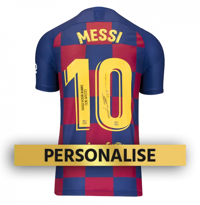 PRE-ORDER Lionel Messi Signed And Personally Dedicated FC Barcelona Home Shirt