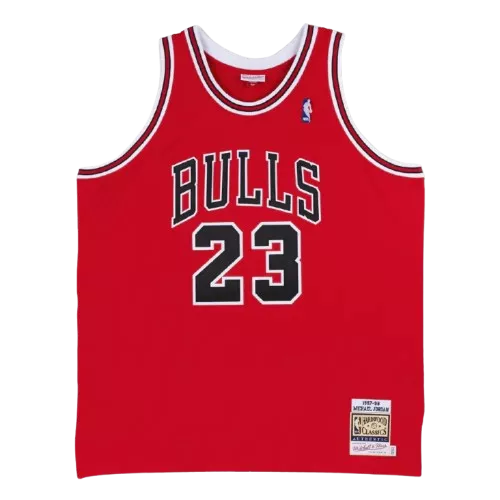 PRE-ORDER Michael Jordan Signed 1997-98 Mitchell & Ness Chicago Bulls Home Jersey: "6x Champ" Inscription