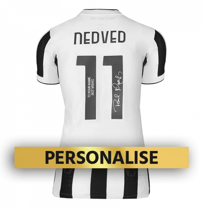 PRE-ORDER Pavel Nedved Signed And Personally Dedicated Juventus Home Shirt