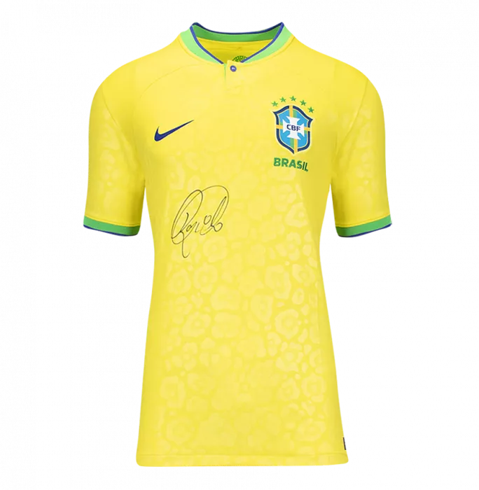 Raphinha Front Signed Brazil 2022-23 Home Shirt