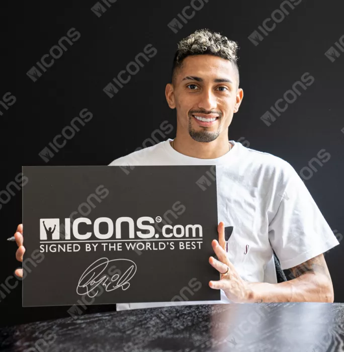 Raphinha Official UEFA Champions League Signed Plaque And Photo Frame: UCL Hat-Trick Vs FC Bayern Munich