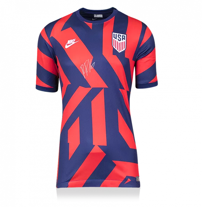 Ricardo Pepi Front Signed USMNT 2021-22 Away Shirt In Classic Frame