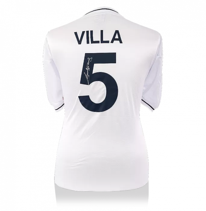 Ricky Villa Back Signed Retro Tottenham Hotspur Home Shirt