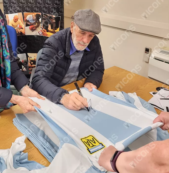 Ricky Villa Front Signed Argentina 1978 Home Shirt