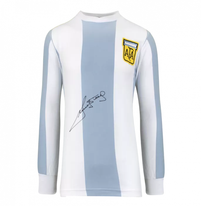 Ricky Villa Front Signed Argentina 1978 Home Shirt