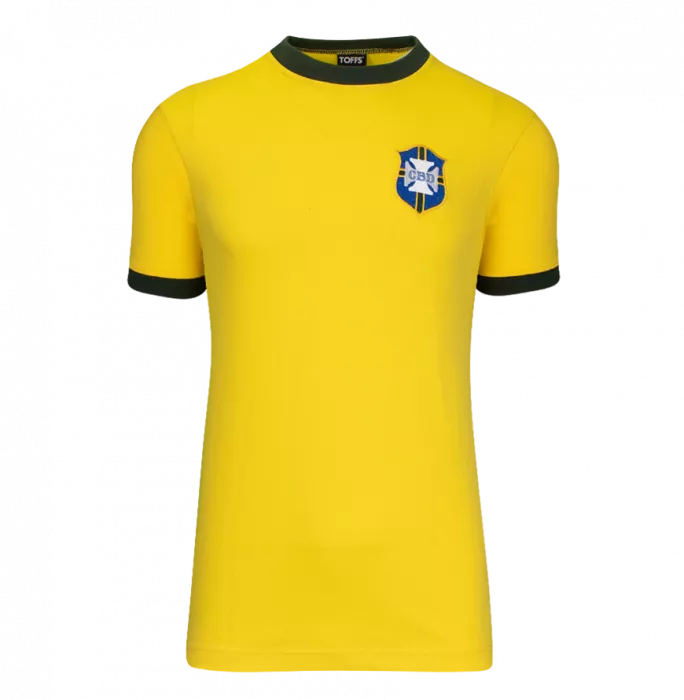 Rivaldo Back Signed Brazil Retro Home Shirt In Deluxe Packaging