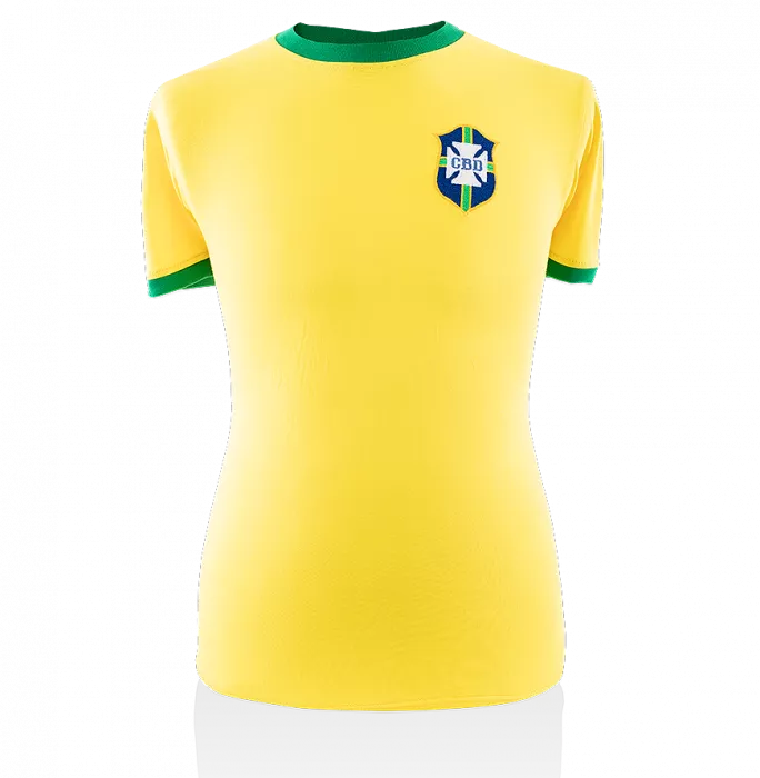 Rivaldo Back Signed Retro Brazil Shirt With Fan Style Numbers