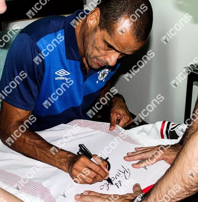 Rivaldo Front Signed AC Milan 2002-04 Away Shirt In Hero Frame: Option 1