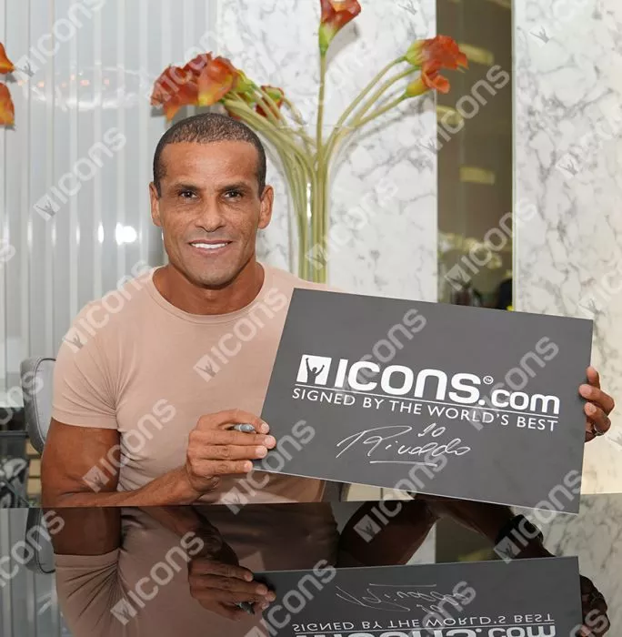 Rivaldo Official FC Barcelona Back Signed And Framed 1998-99 Home Shirt