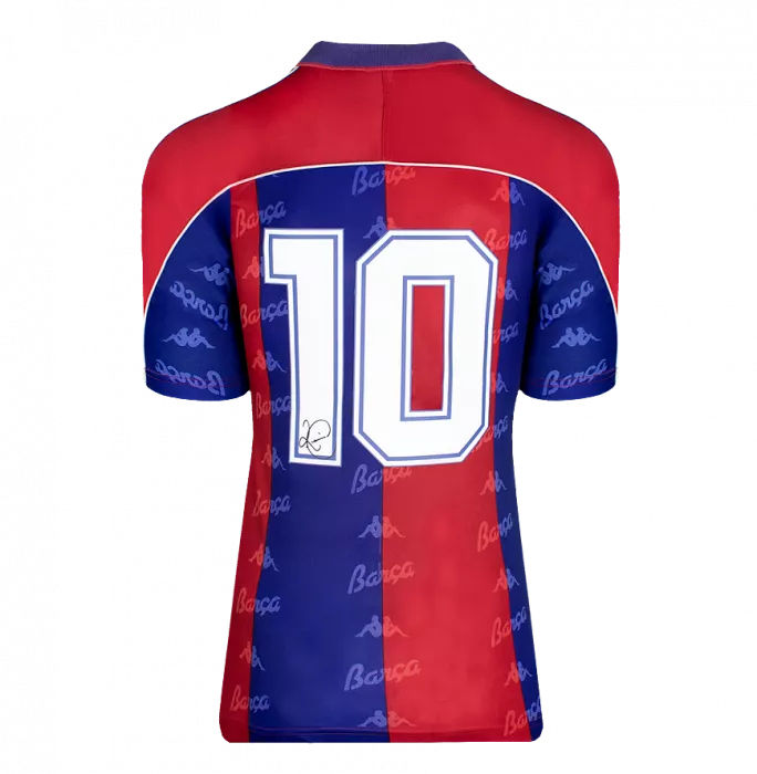 Rivaldo & Romario Signed Barcelona Shirts In Classic Dual Frame