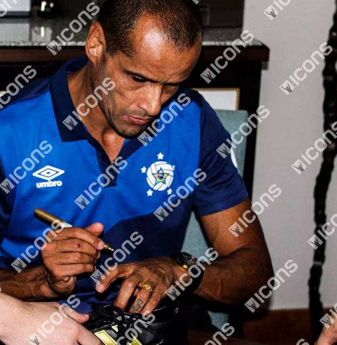 Rivaldo Signed Black And Gold Adidas Gloro Boot