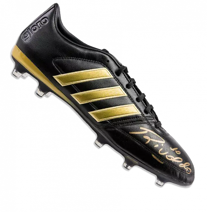 Rivaldo Signed Black and Gold Adidas Gloro Boot
