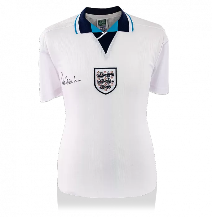 Robbie Fowler Front Signed England 1996 Home Shirt