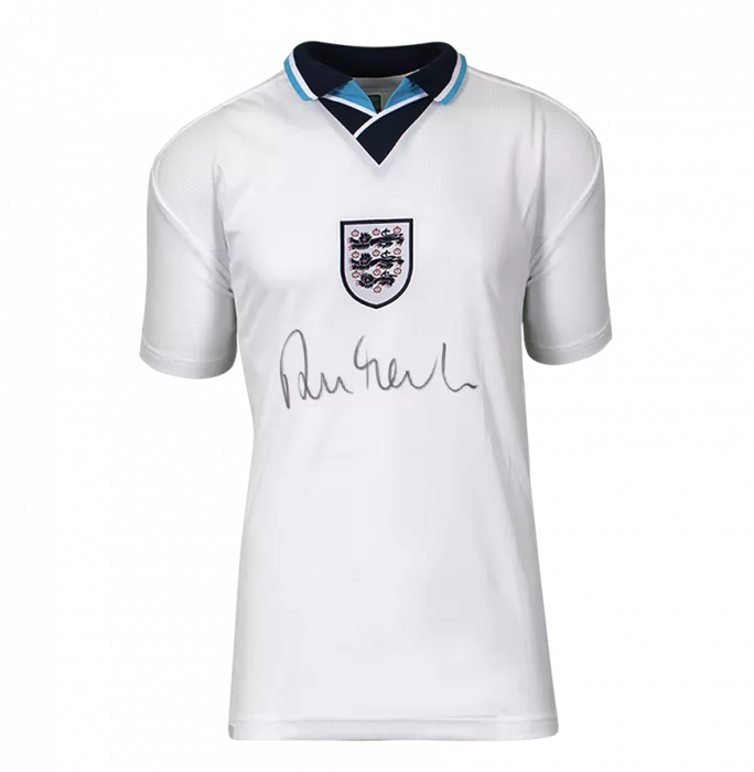 Robbie Fowler Front Signed England Home Shirt In Hero Frame: Option 1