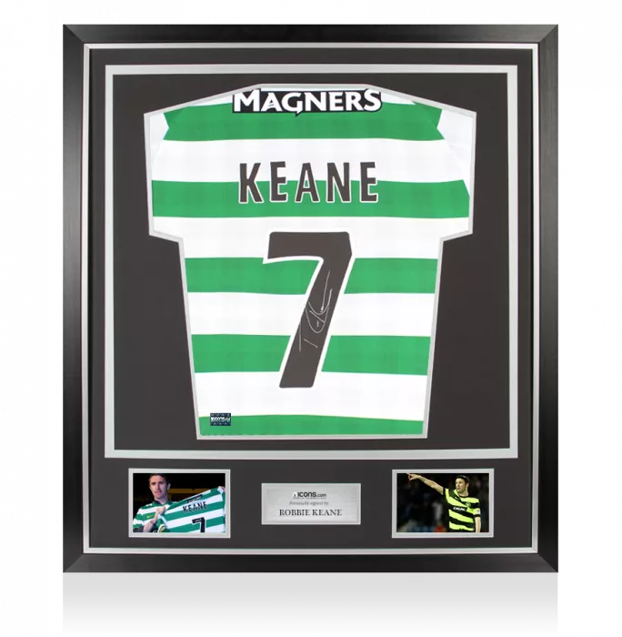Robbie Keane Back Signed Celtic 2018-19 Home Shirt In Classic Frame