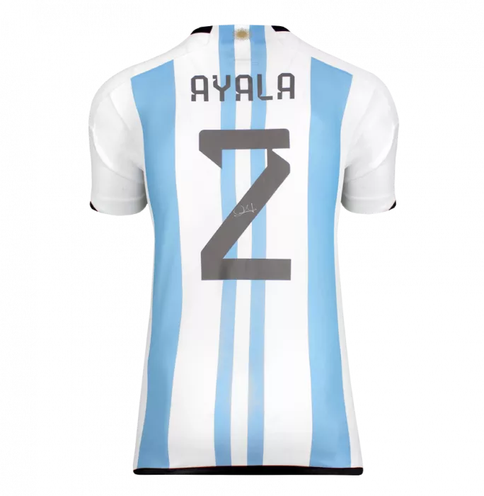Roberto Ayala Back Signed Modern Argentina Home Shirt