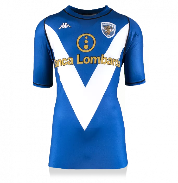 Roberto Baggio Back Signed Brescia 2003-04 Home Shirt