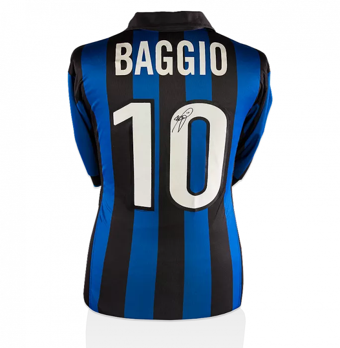 Roberto Baggio Back Signed Internazionale 1998-00 Home Shirt