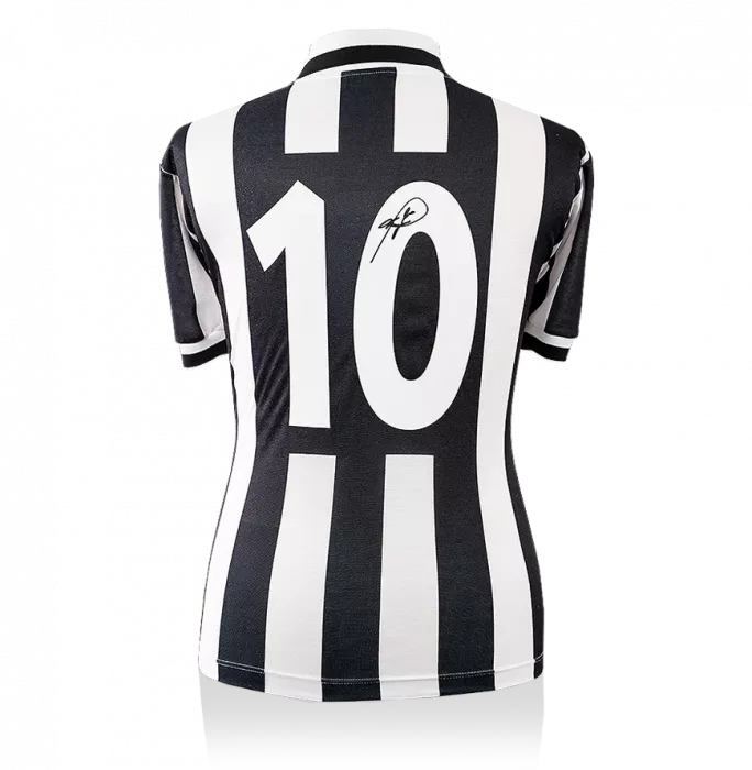 Roberto Baggio Back Signed Juventus 1994-95 Home Shirt With Short Sleeves