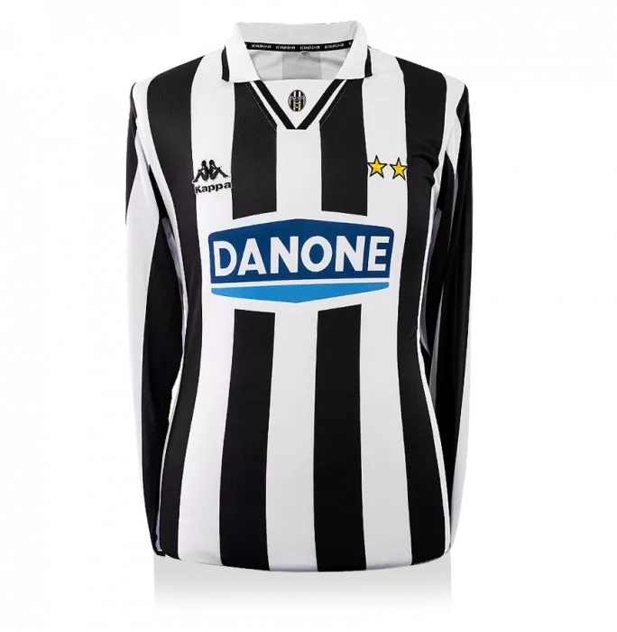 Roberto Baggio Back Signed Juventus 1994-95 Home Shirt With Long Sleeves