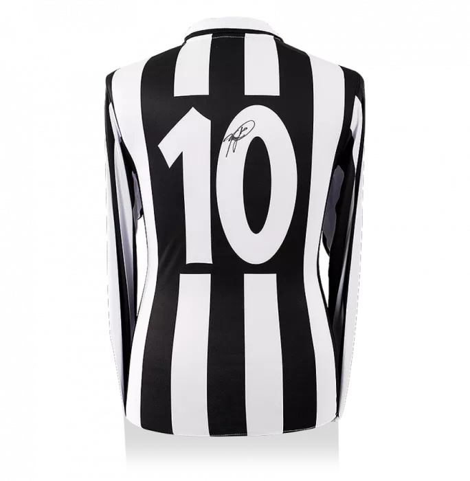Roberto Baggio Back Signed Juventus 1994-95 Home Shirt With Long Sleeves