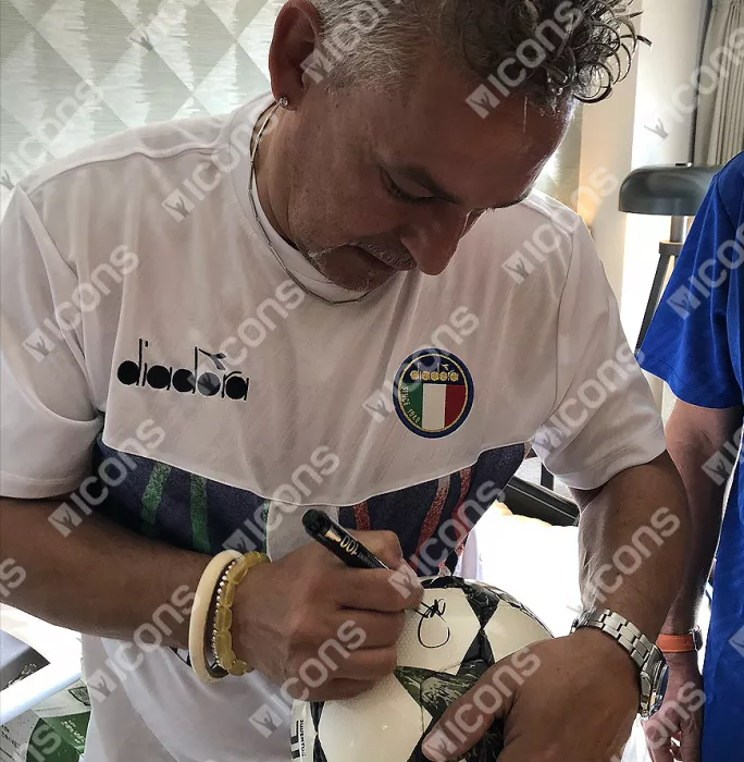 Roberto Baggio Signed Juventus Branded Football