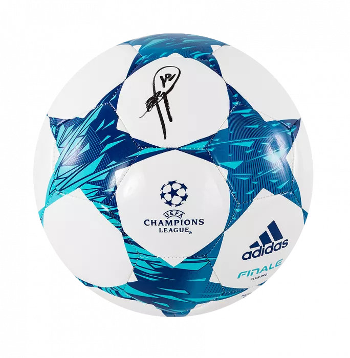 Roberto Baggio Signed UEFA Champions League Football