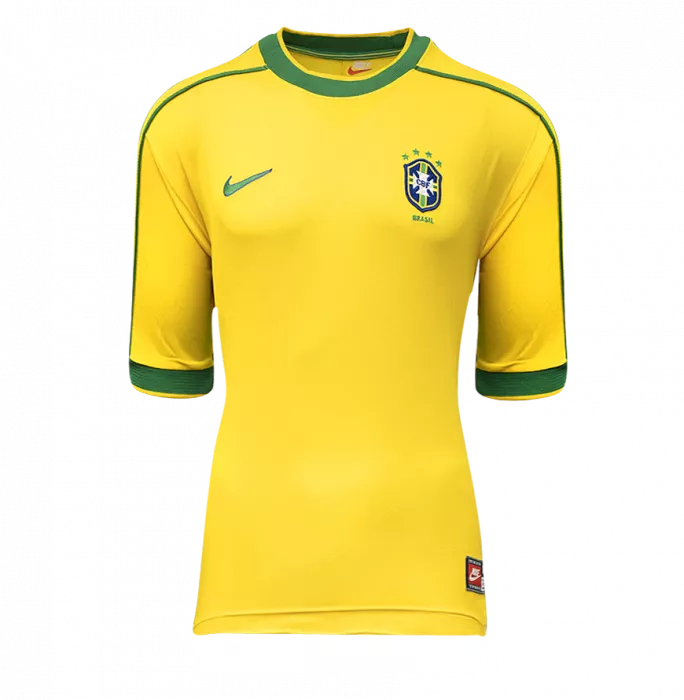 Roberto Carlos Back Signed Brazil 1998-00 Home Shirt