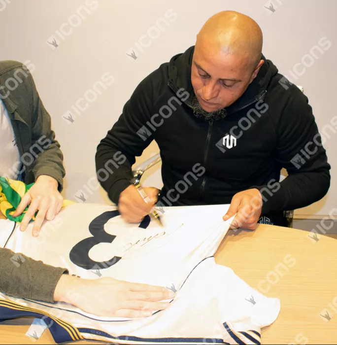 Roberto Carlos Back Signed Real Madrid 1998-00 Home Shirt