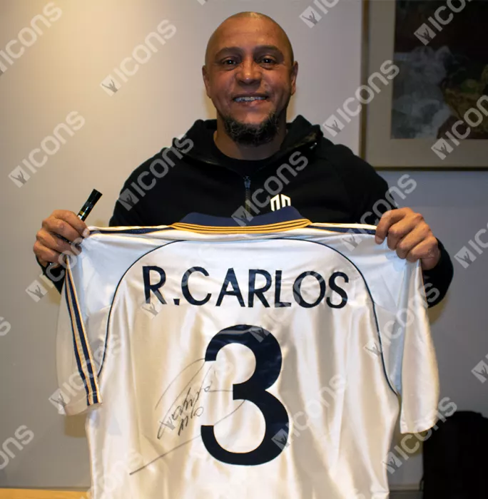 Roberto Carlos Back Signed Real Madrid 1998-00 Home Shirt