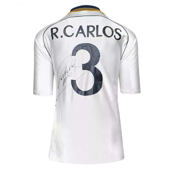 Roberto Carlos Back Signed Real Madrid 1998-00 Home Shirt