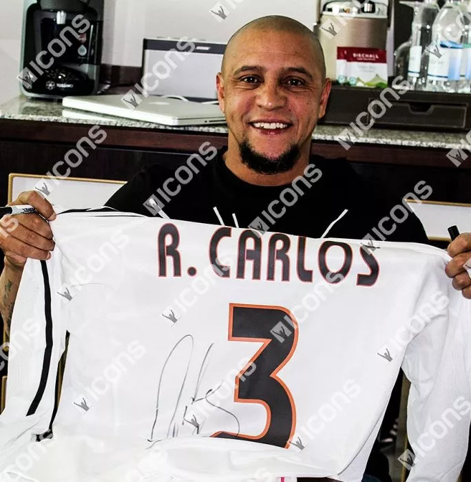 Roberto Carlos Back Signed Real Madrid 2004-05 Home Shirt