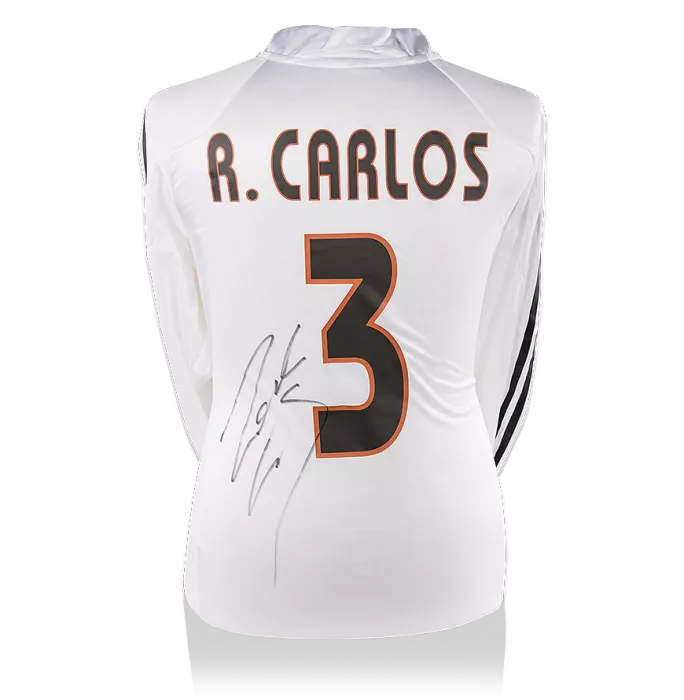 Roberto Carlos Back Signed Real Madrid 2004-05 Home Shirt