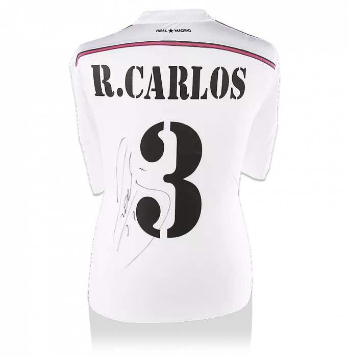 Roberto Carlos Back Signed Real Madrid 2014-15 Home Shirt
