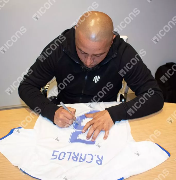 Roberto Carlos Back Signed Real Madrid 2021-22 Home Shirt