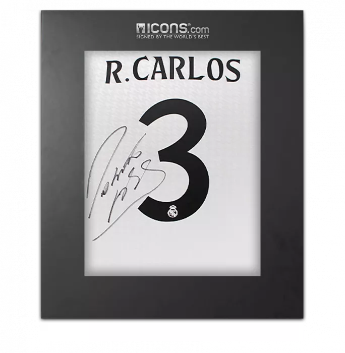 Roberto Carlos Back Signed Real Madrid 2024-25 Home Shirt In Deluxe Packaging